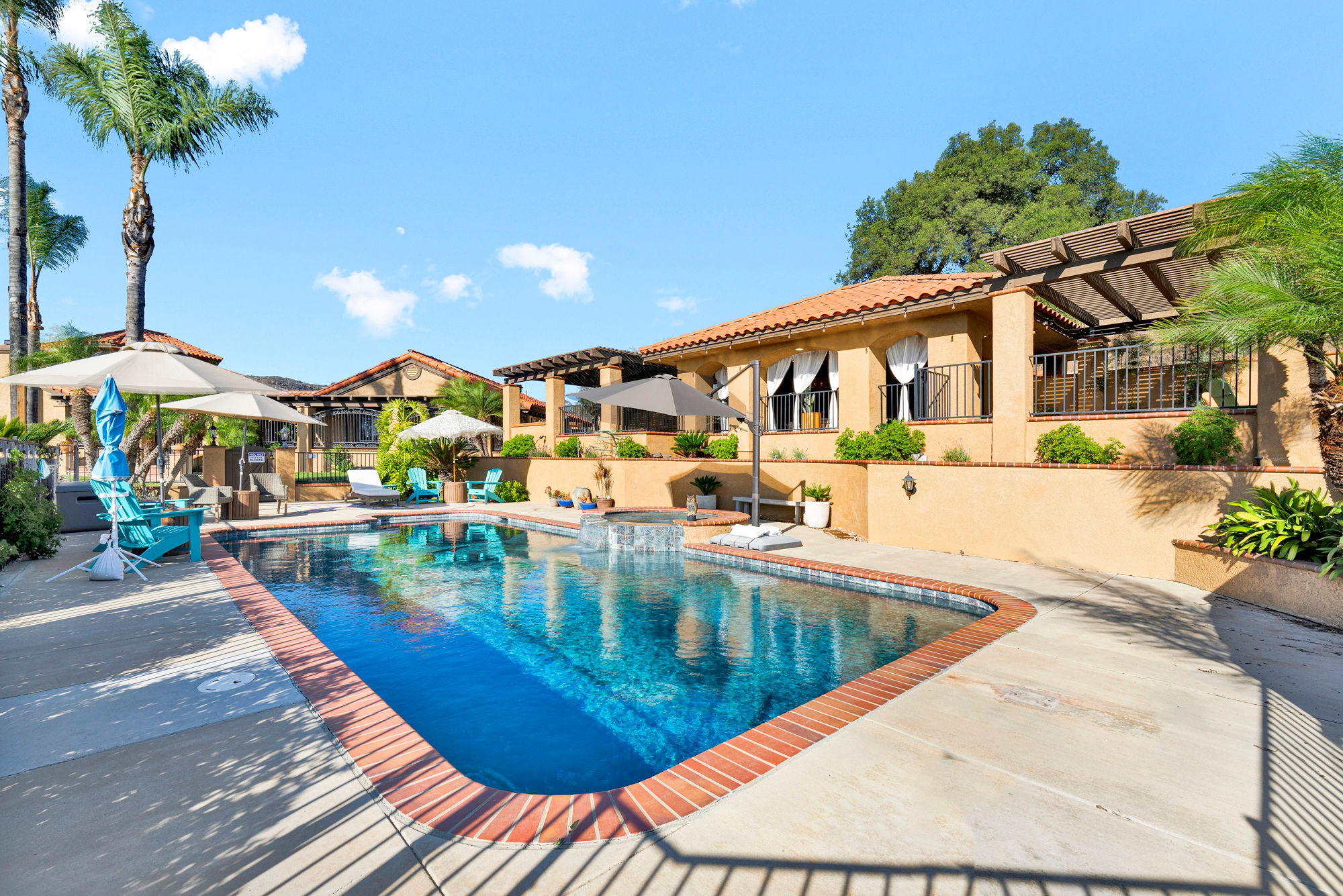 Outdoor pool for hours of entertainment