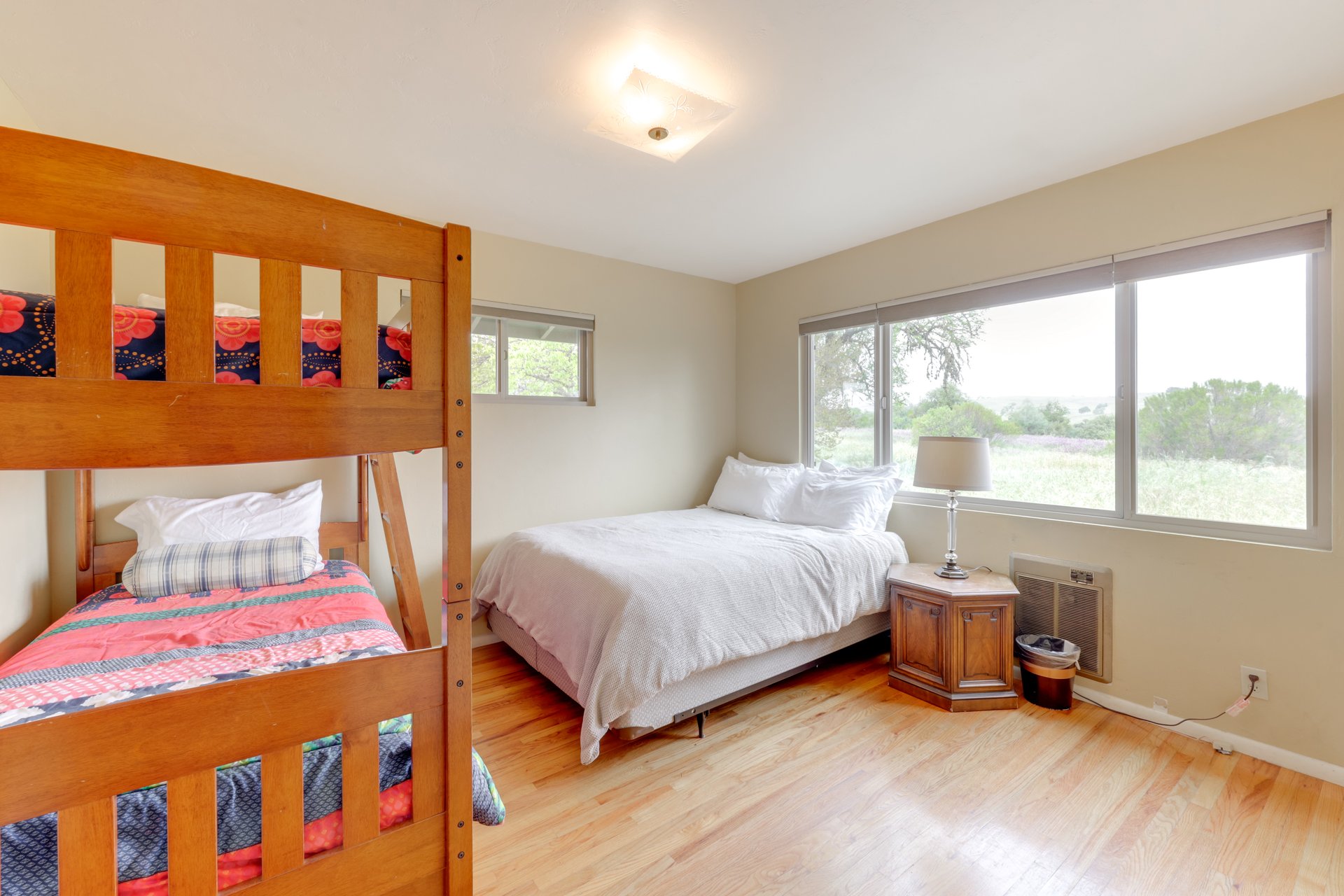 Guest Room 2: Queen and Bunk Beds