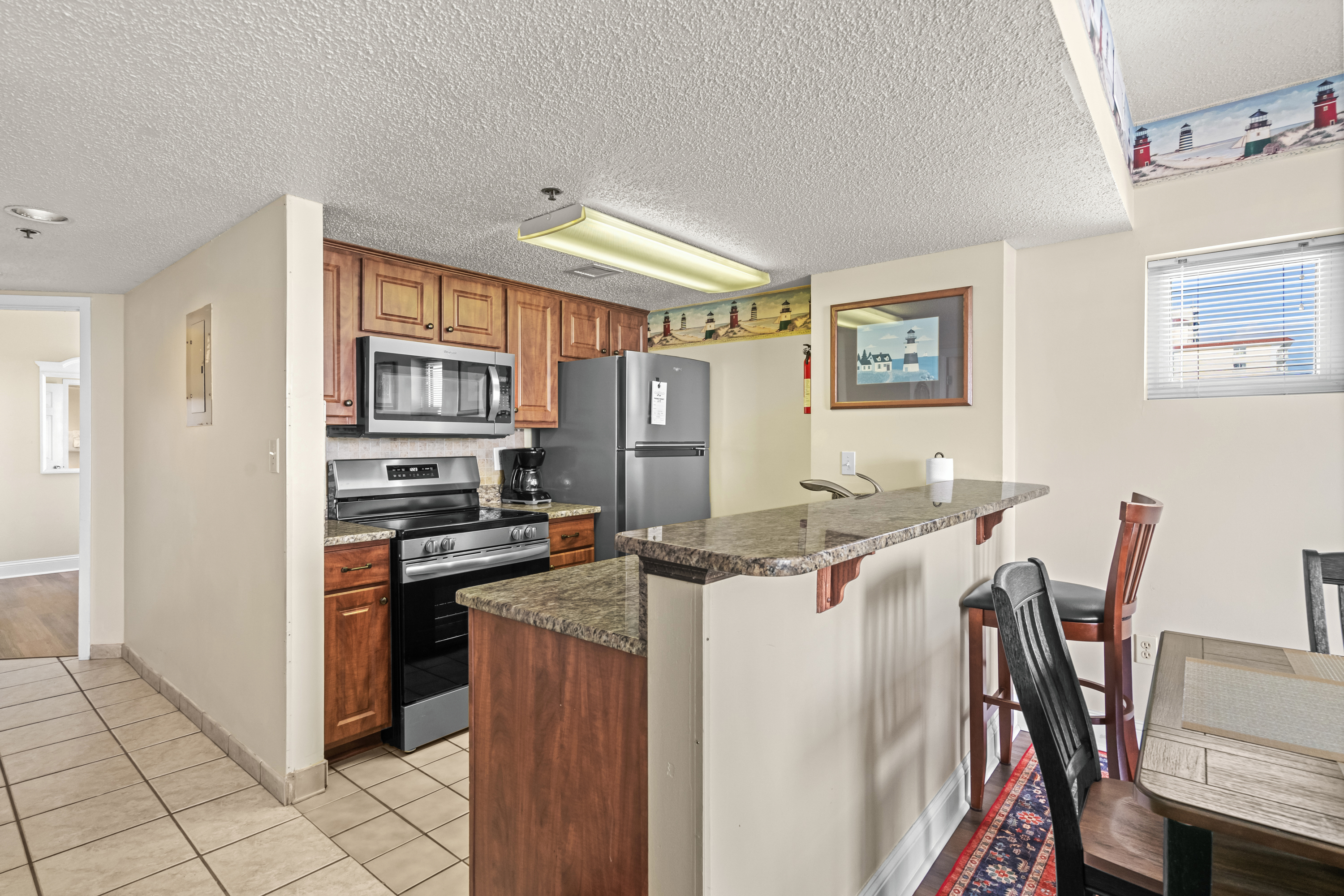 Granite Countertops and Bar Seating