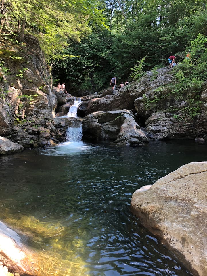 Hazen’s Notch Swimming Hole (5min away)