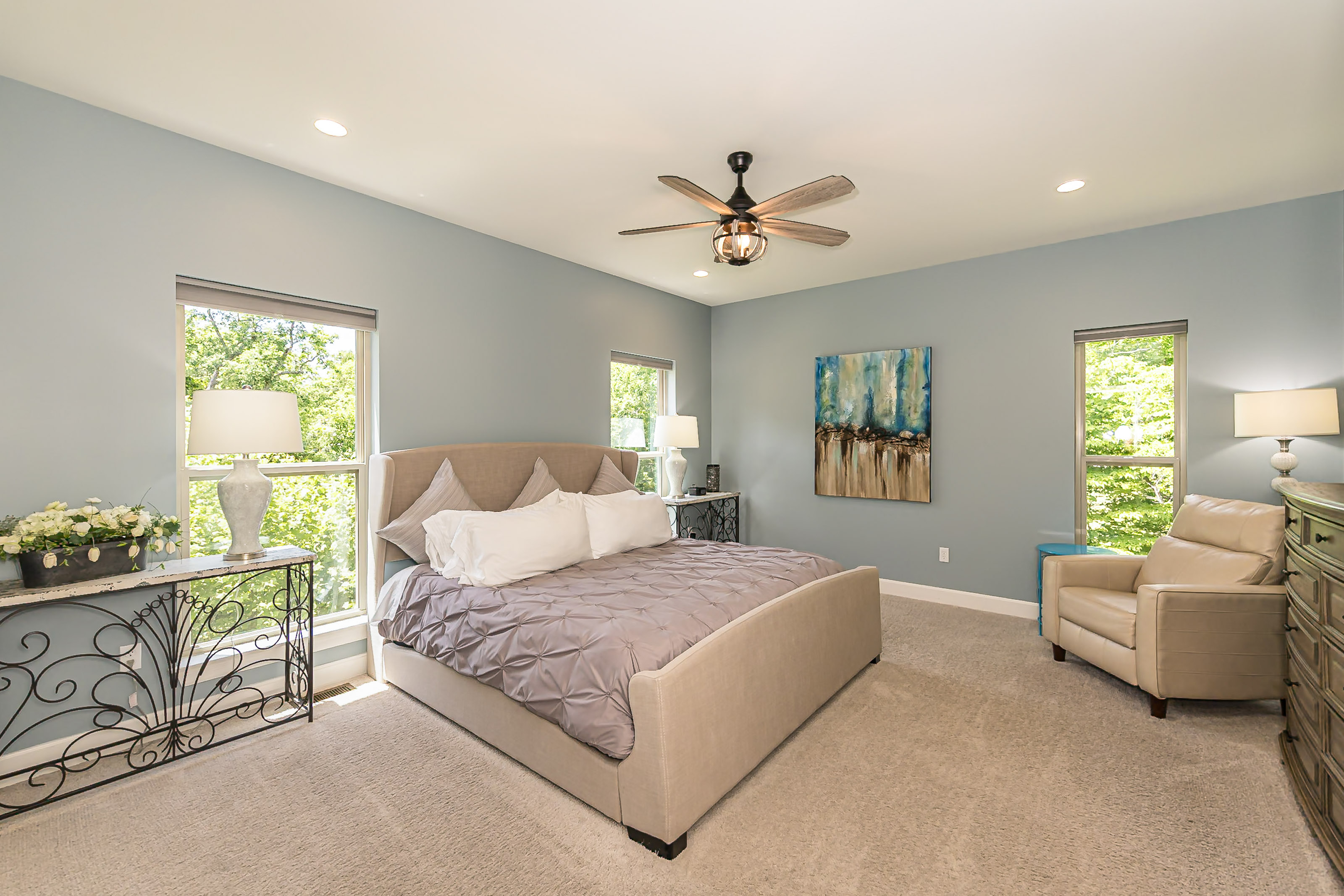 The blackout shades in all of the bedrooms will help ensure a restful sleep.