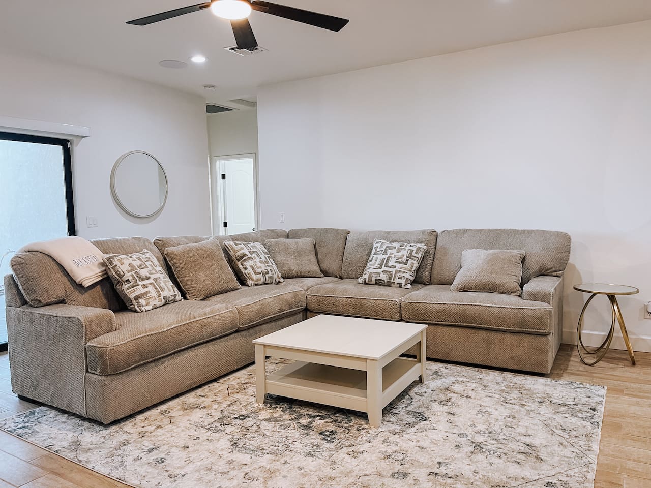 Living area large comfortable sectional 