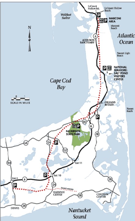 The Cape Cod Rail Trail is one of the hidden gems of the Cape. It is a 25-mile paved trail that runs from Yarmouth to Wellfleet. It is wide, flat, and incredibly scenic.