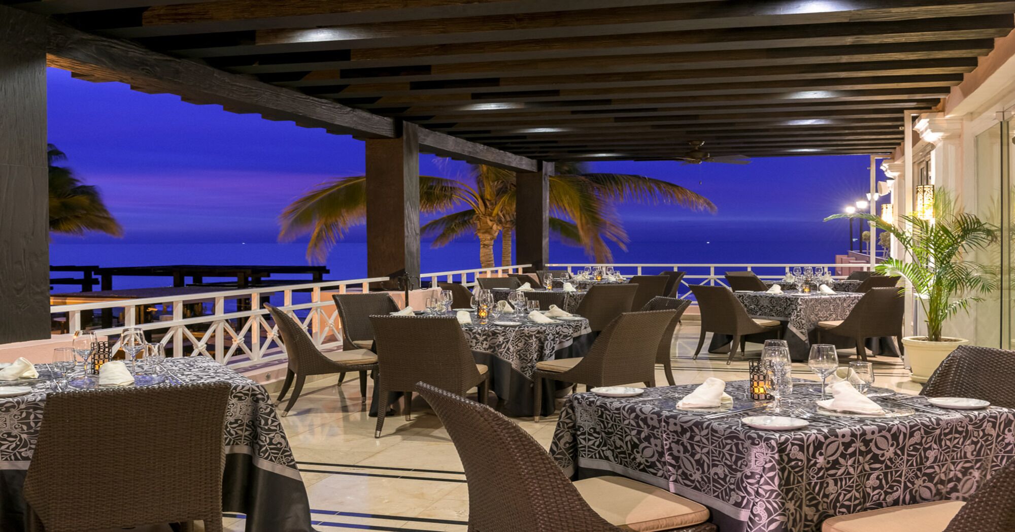 Outdoor Dining at Pueblo Bonito Rose, Vacation Travel Exclusives