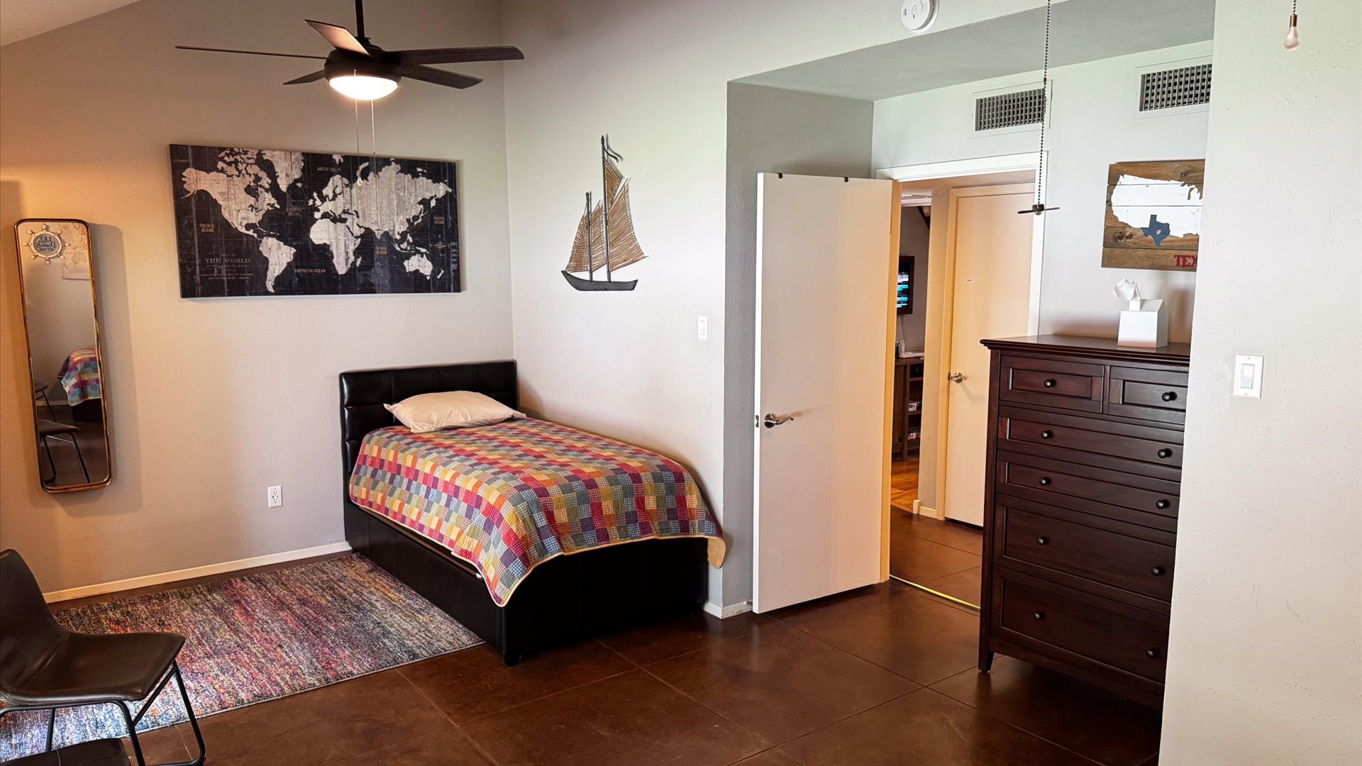 Trundle room is great for kids. Essentially you get 4 twin beds.