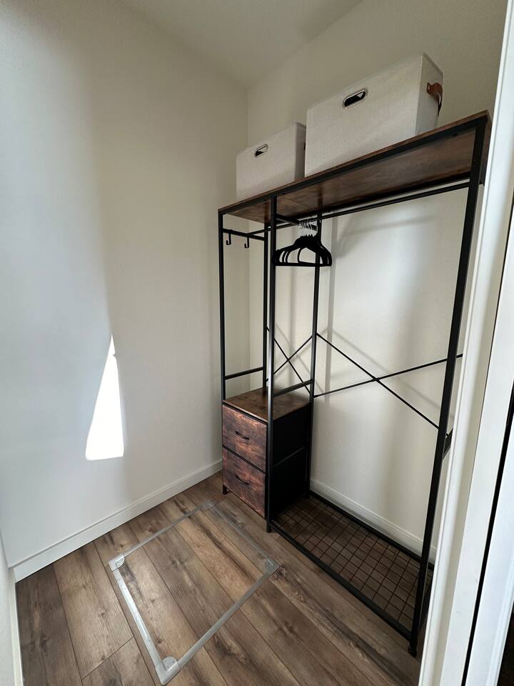 Each bedroom has a walk-in closet for your storage needs.   