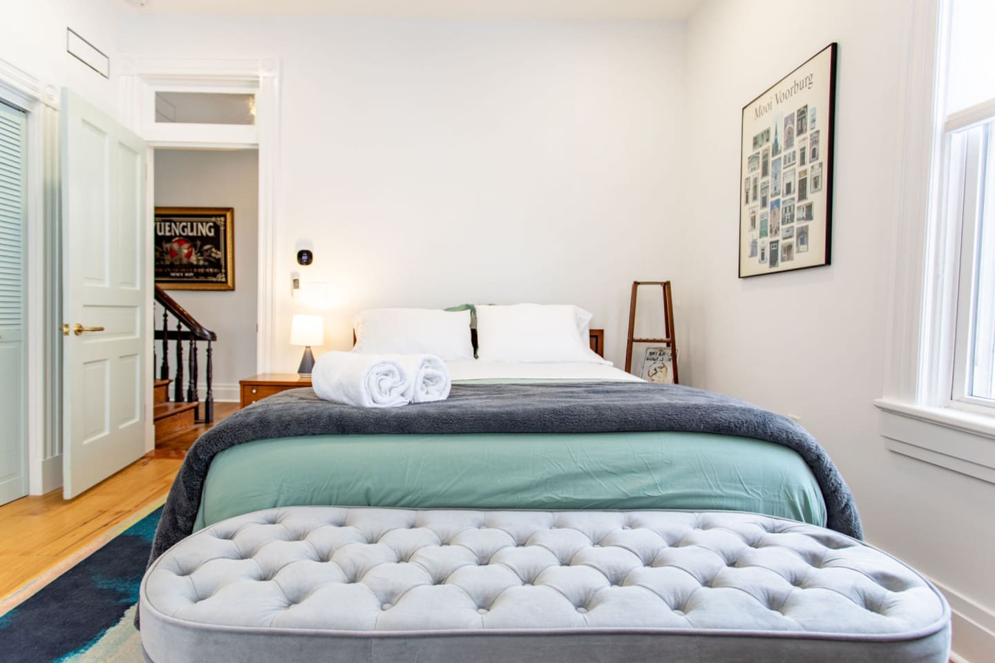 Spacious bed.