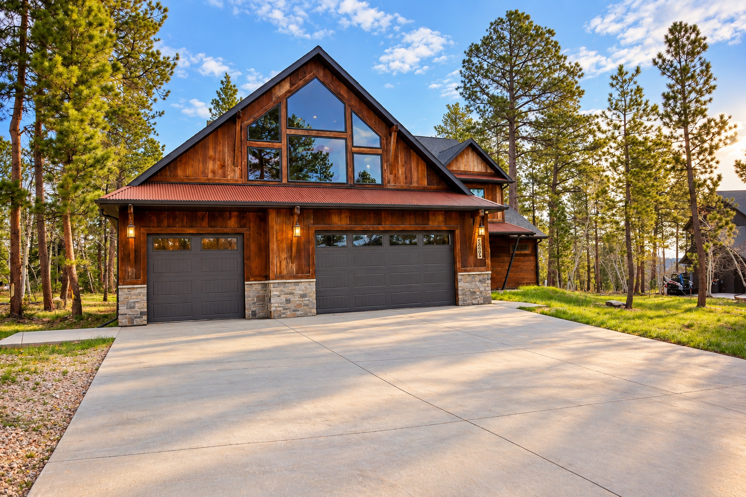 Three car garage and driveway for ample parking