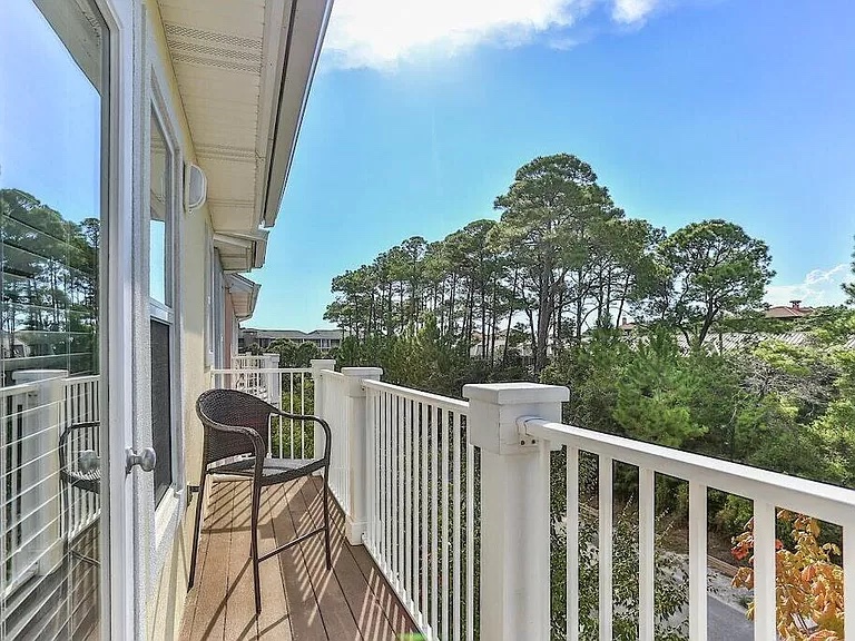 One of the balconies off one of the bedrooms