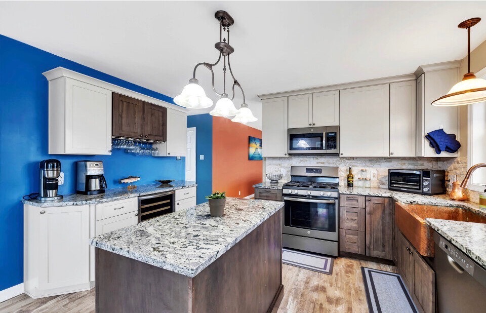 Complete with coffee makers.