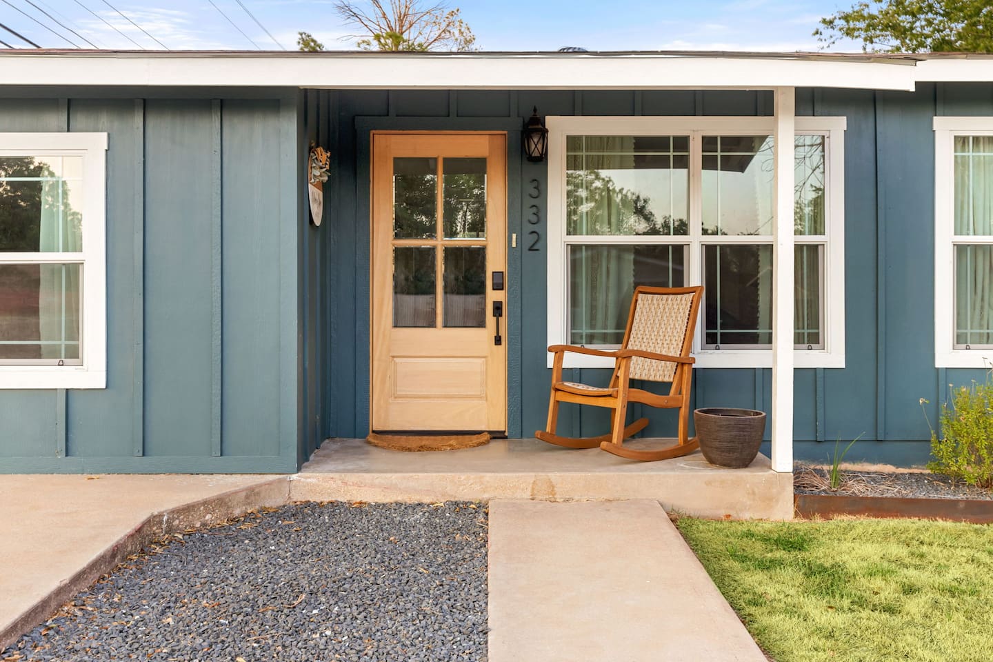 Enjoy sitting on the front porch as the sun sets!