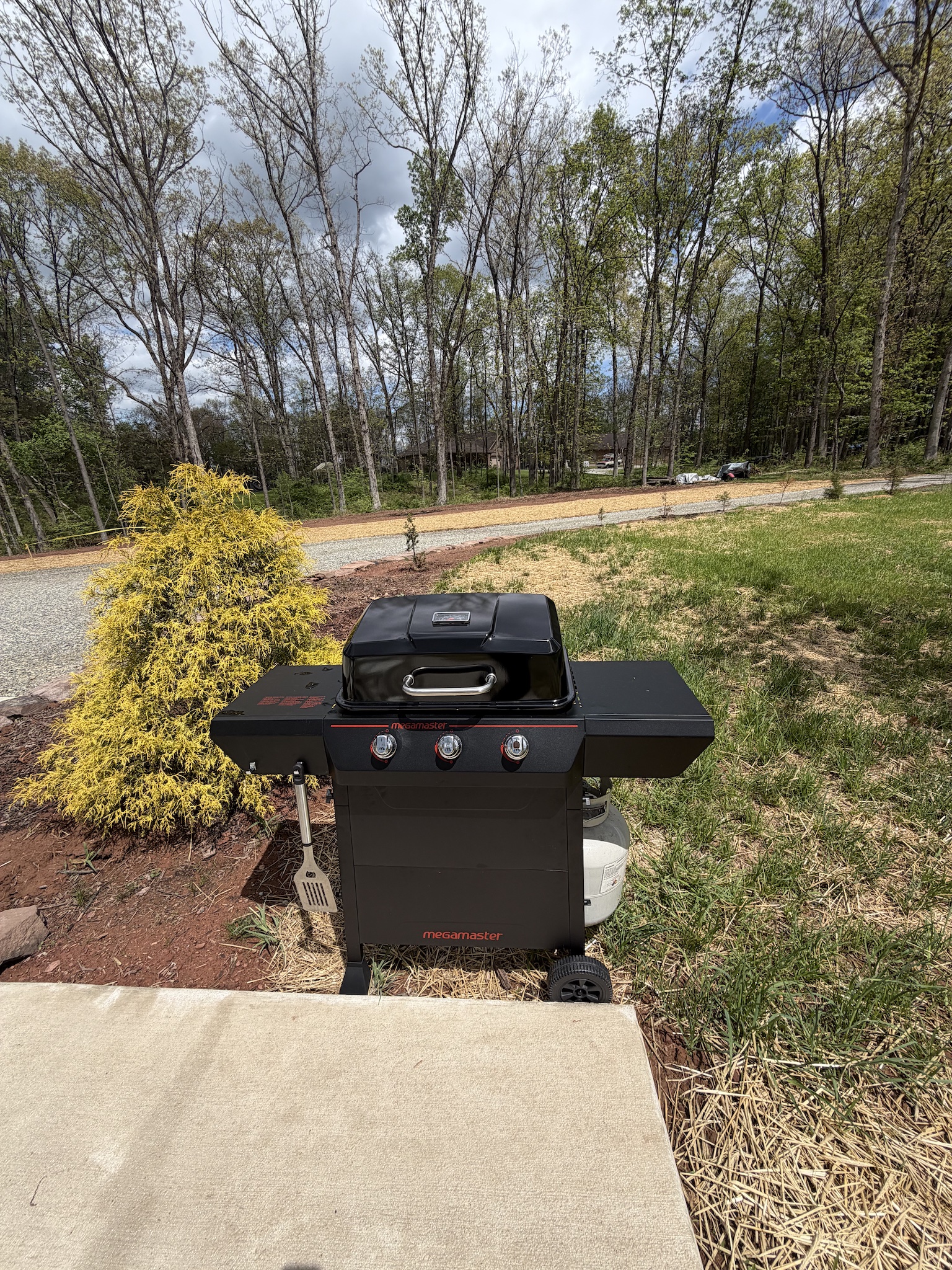 Outdoor grilling space ready for your stay.