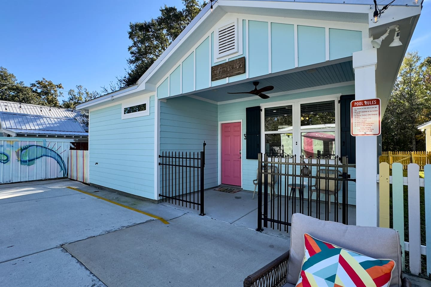 Chalet a La Mer: Bright colors, cool shade, and endless memories.