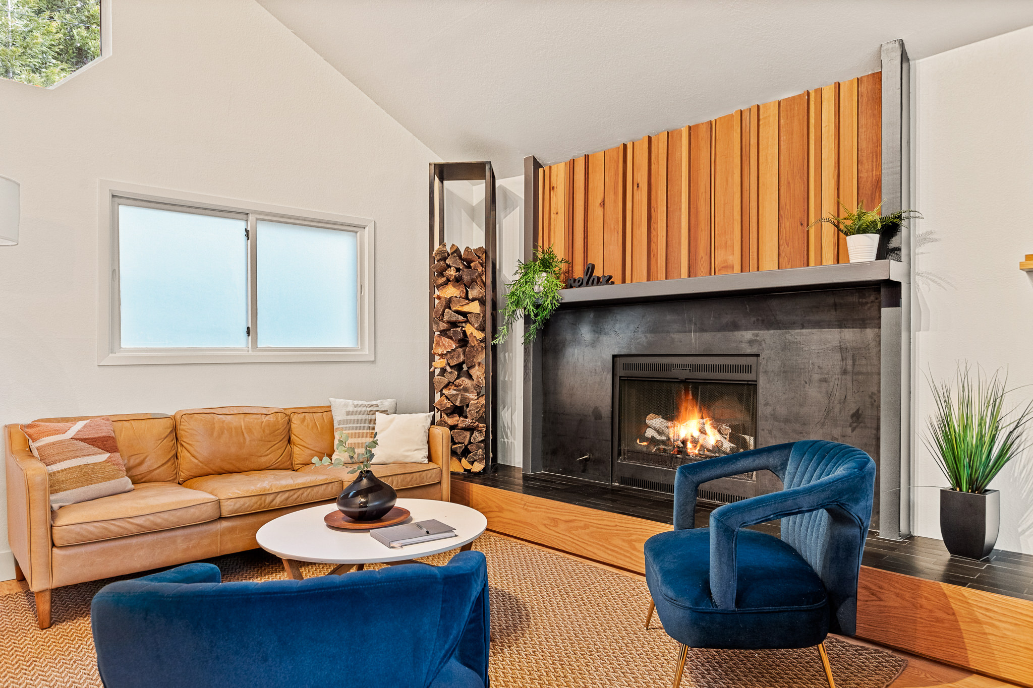 The first room you walk into on the top floor is the fireside lounge. Get ready to kick back and relax in this inviting space!