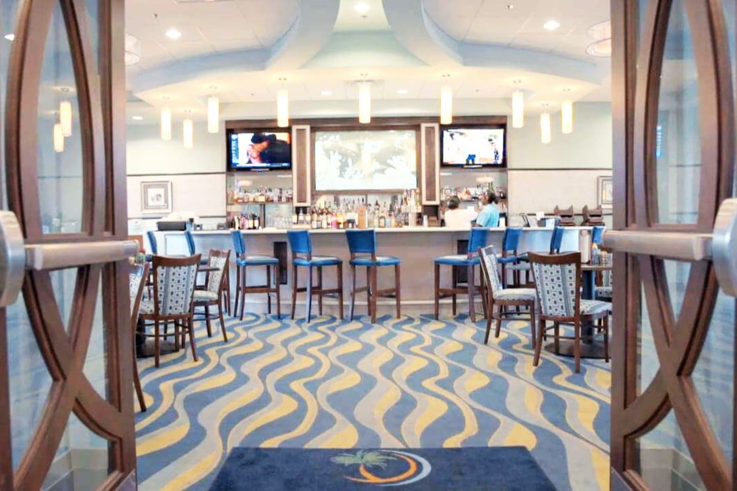 The restaurant at the Oasis Club.