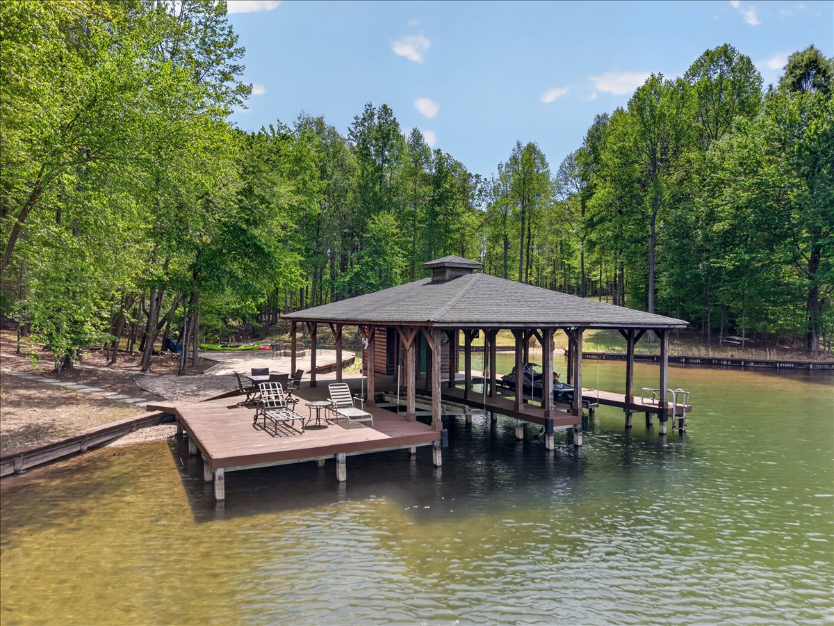Private boathouse for easy lake access and unforgettable days on the water.