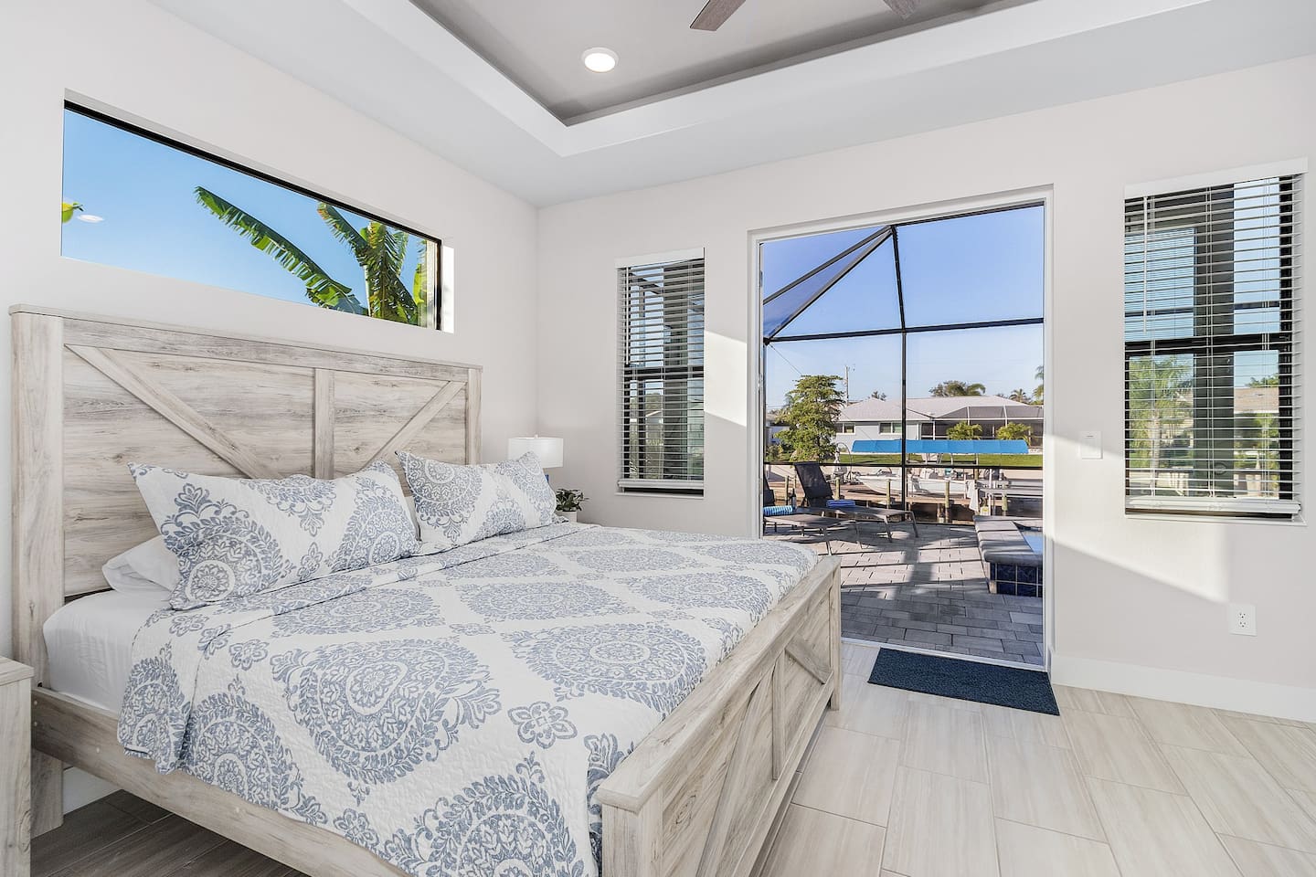 1st Primary suite with access to Lanai and Pool area 