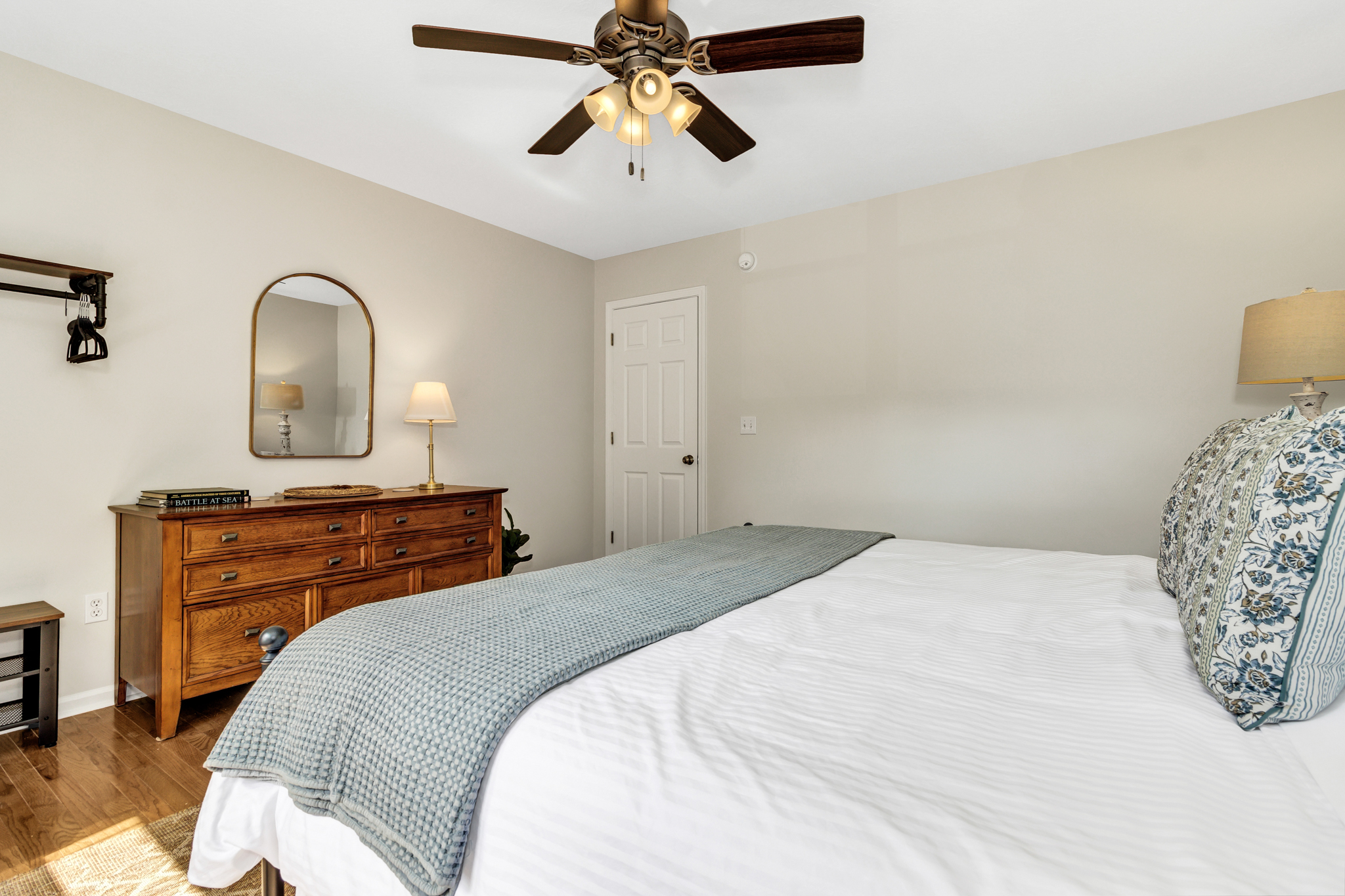 Second Bedroom - no closet, but plenty of clothing storage