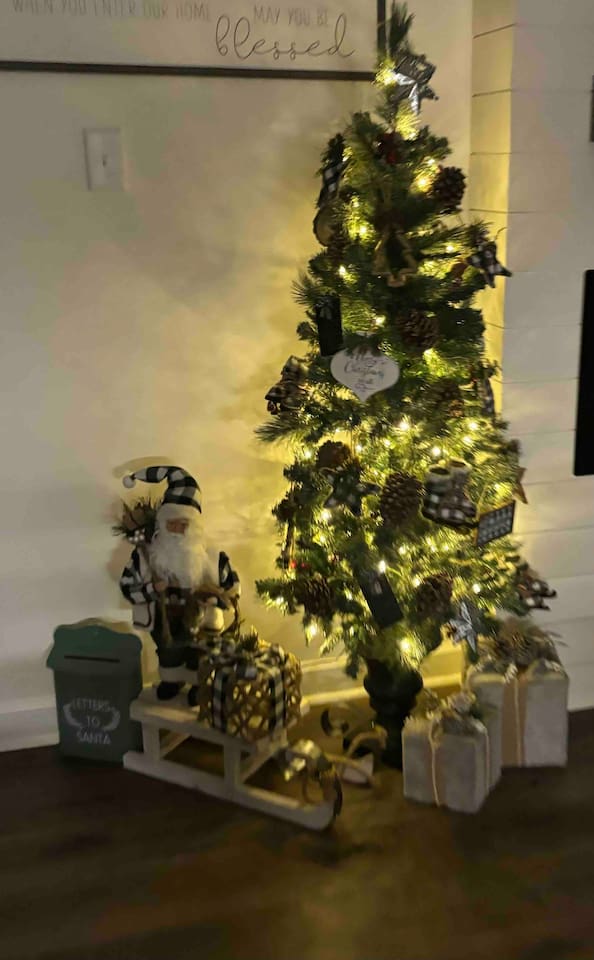 Christmas tree is decorated and don't forget get to leave Santa a letter!
