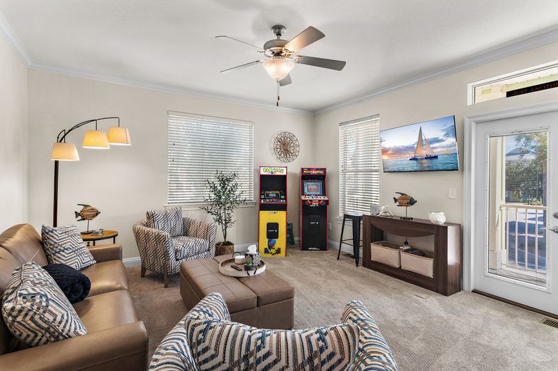 Second floor arcade with new Pac-Man and Terminator games—perfect for all ages.