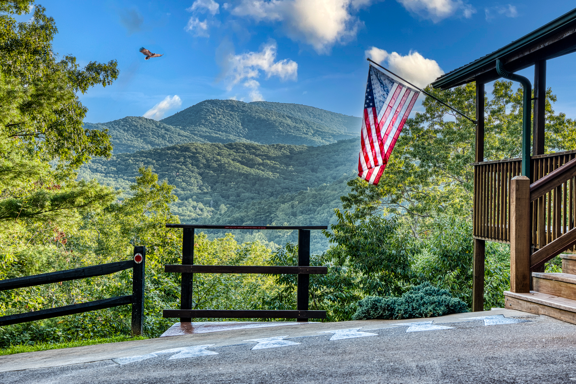 Stunning views of the Blue Ridge Mtns and the Chattahoochee National Forest