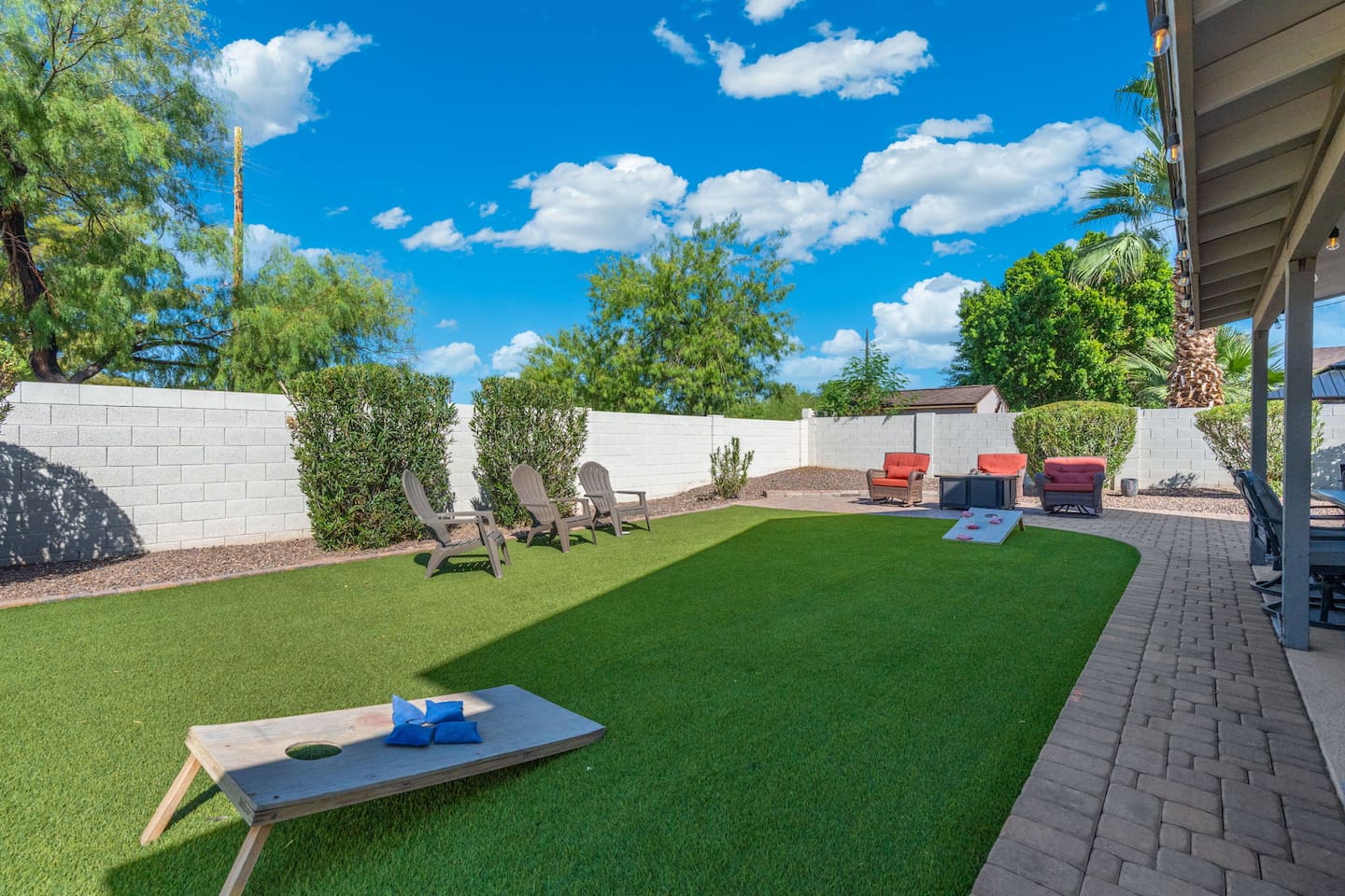 Room to play, room to relax — this yard does it all.