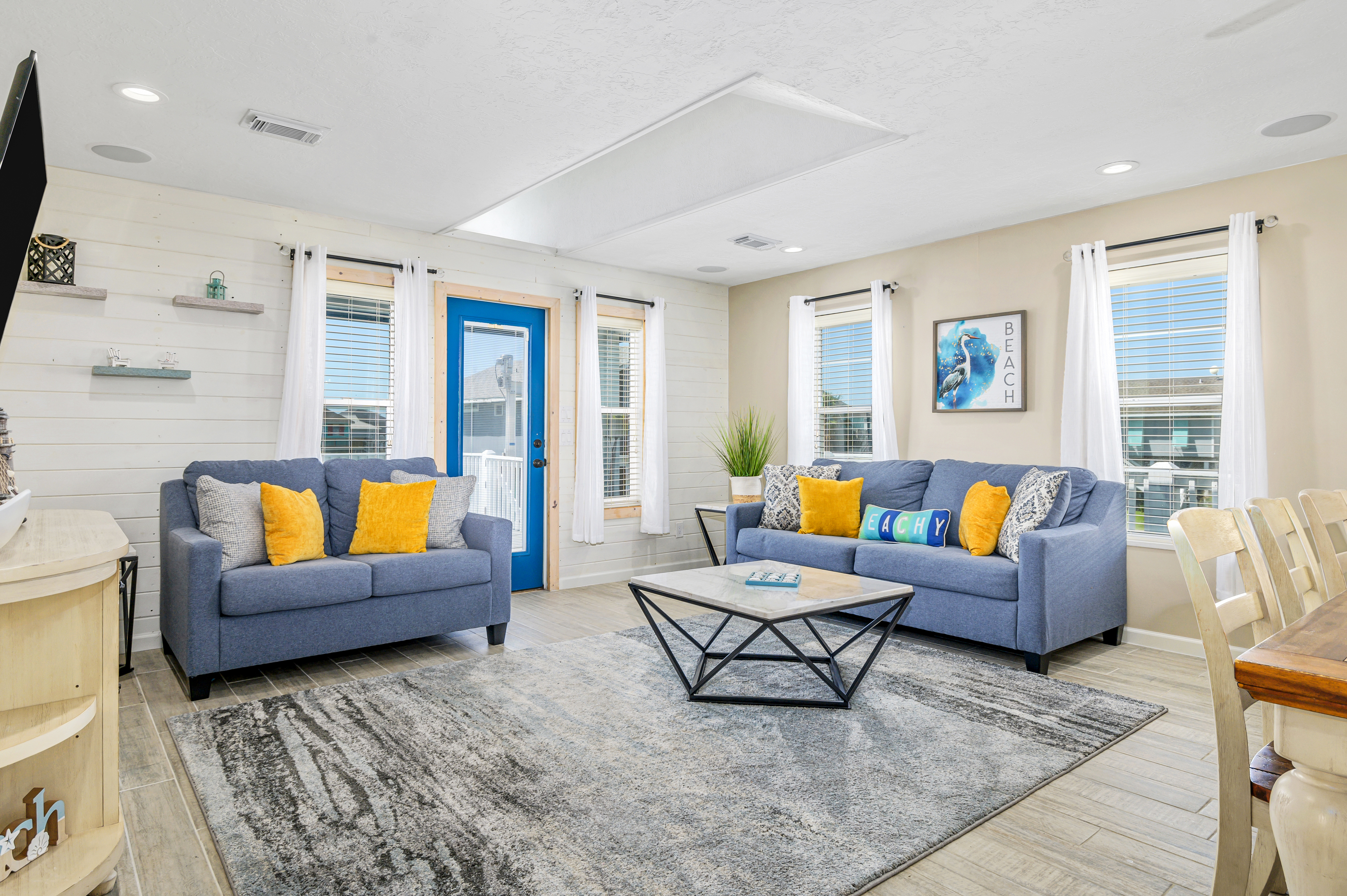 Open concept living dining and kitchen