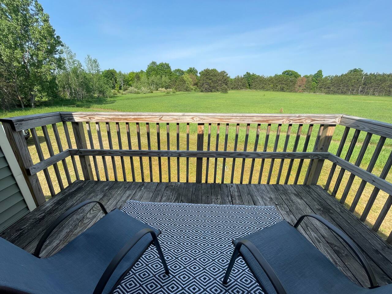 Private balcony off living room