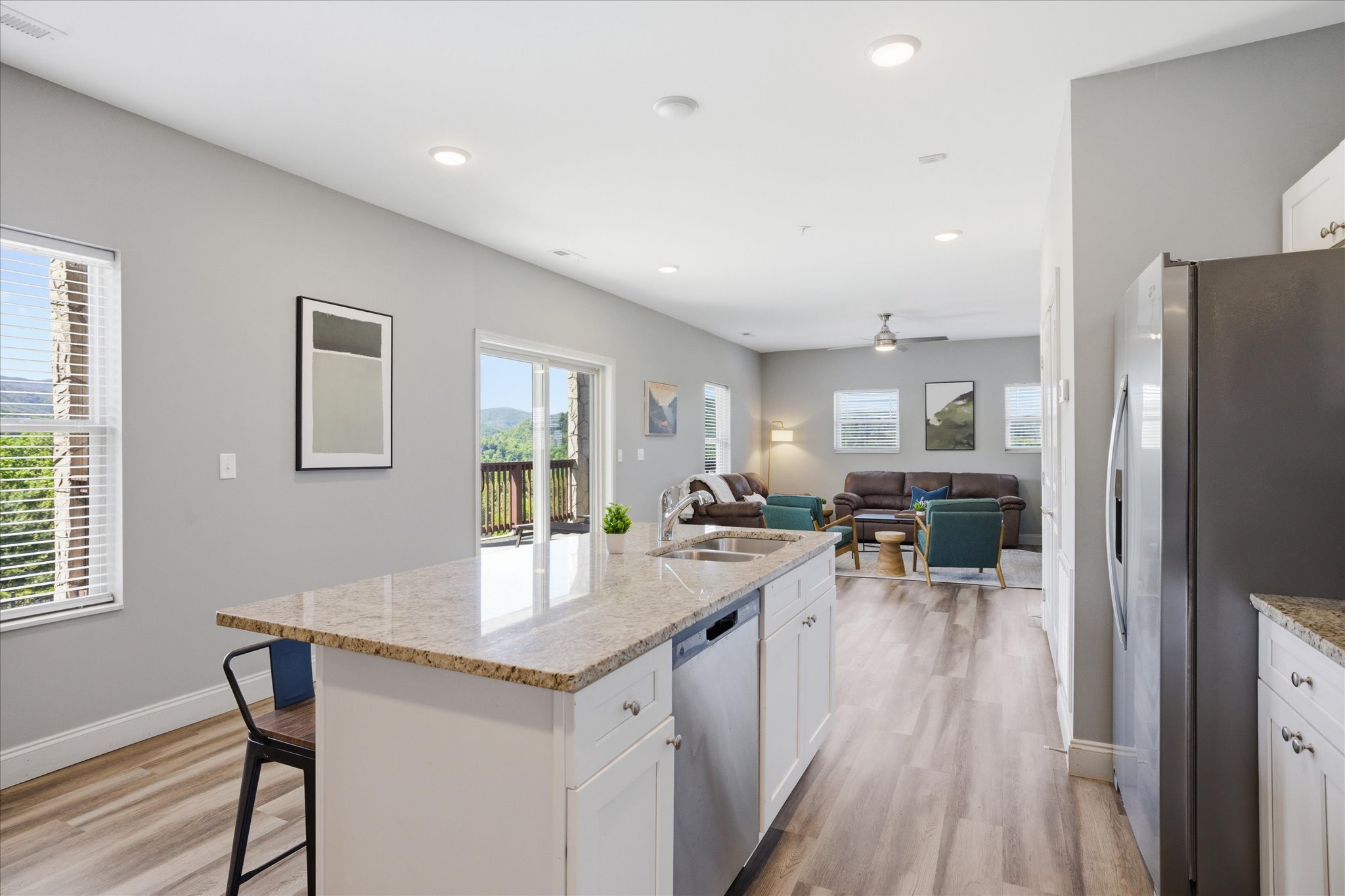 Everything has a little more room to breathe here—Unit 3’s kitchen stretches out just enough to make cooking feel less crowded and more natural, even with multiple people moving around.