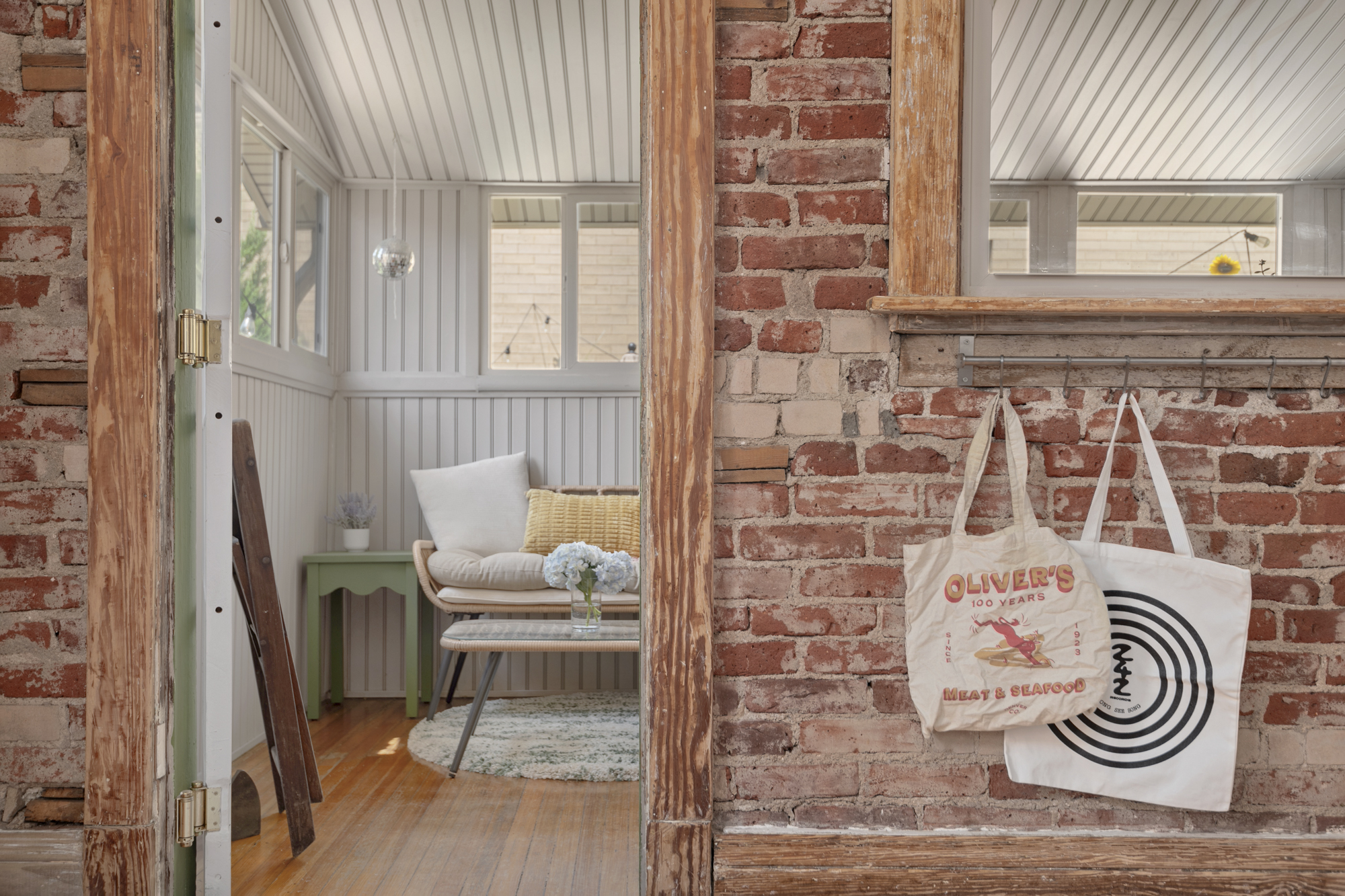 Exposed Brick & Sunroom