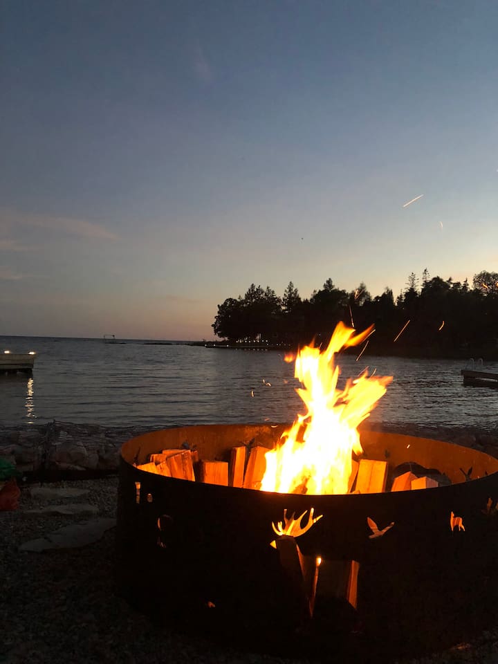1st of three fire pits available on the property.