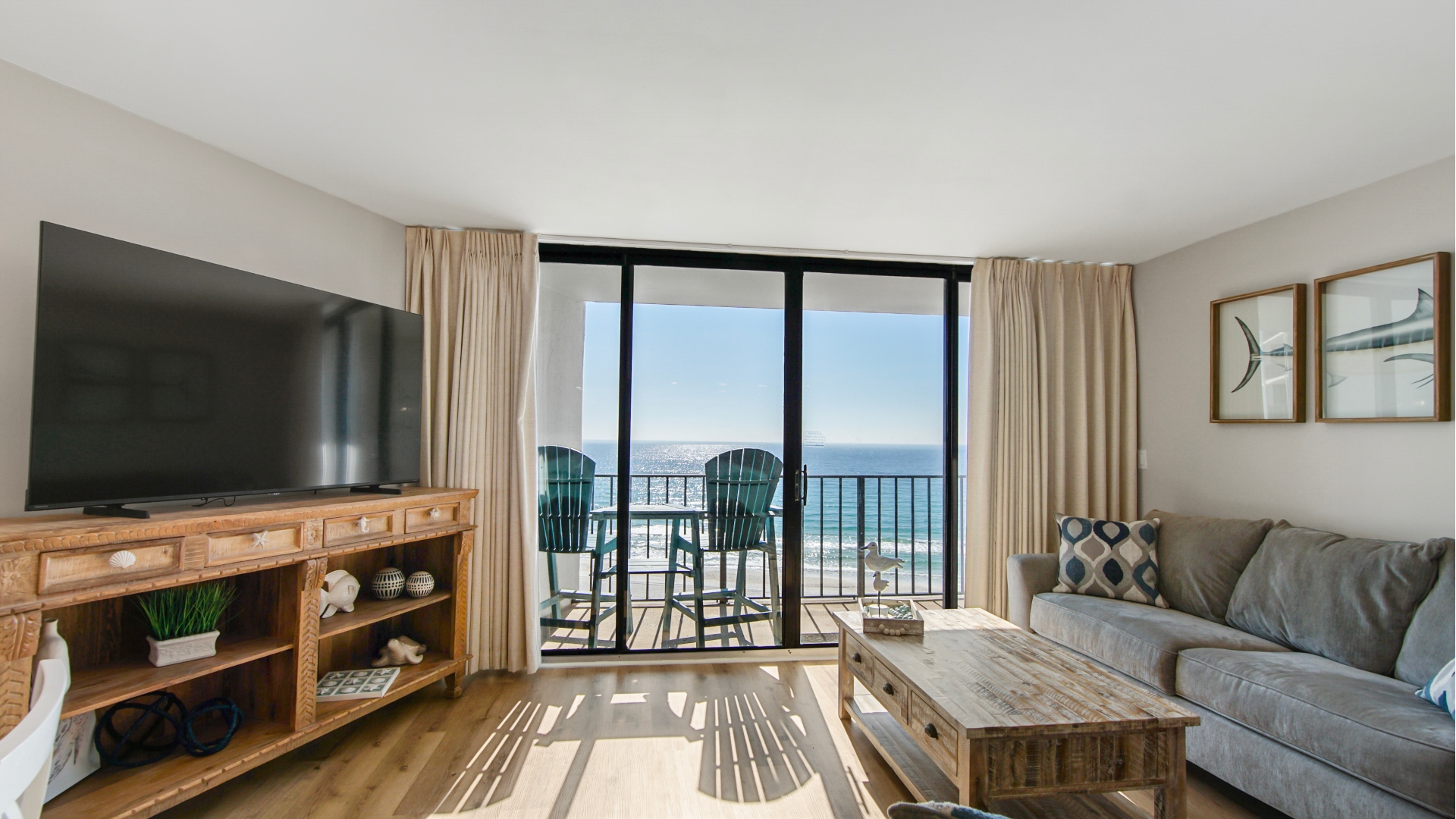 Stunning floor to ceiling views from our sliding glass door