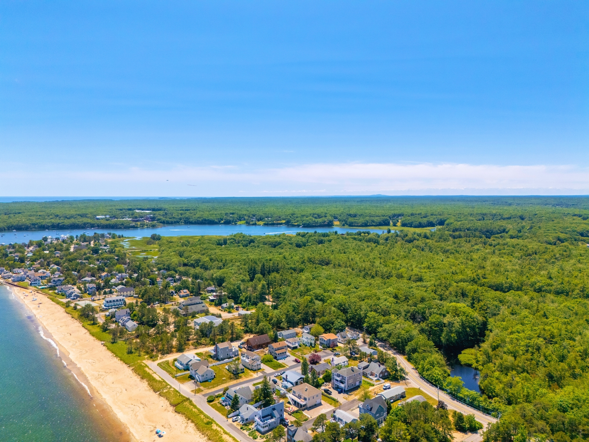 Take in the stunning perspective of Saco, ME, with our breathtaking aerial shots.