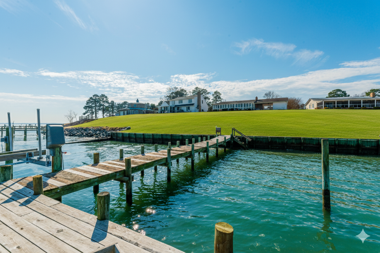 Waterfront Retreat: Enjoy stunning views from your private dock on the beautiful Topping waterfront!

