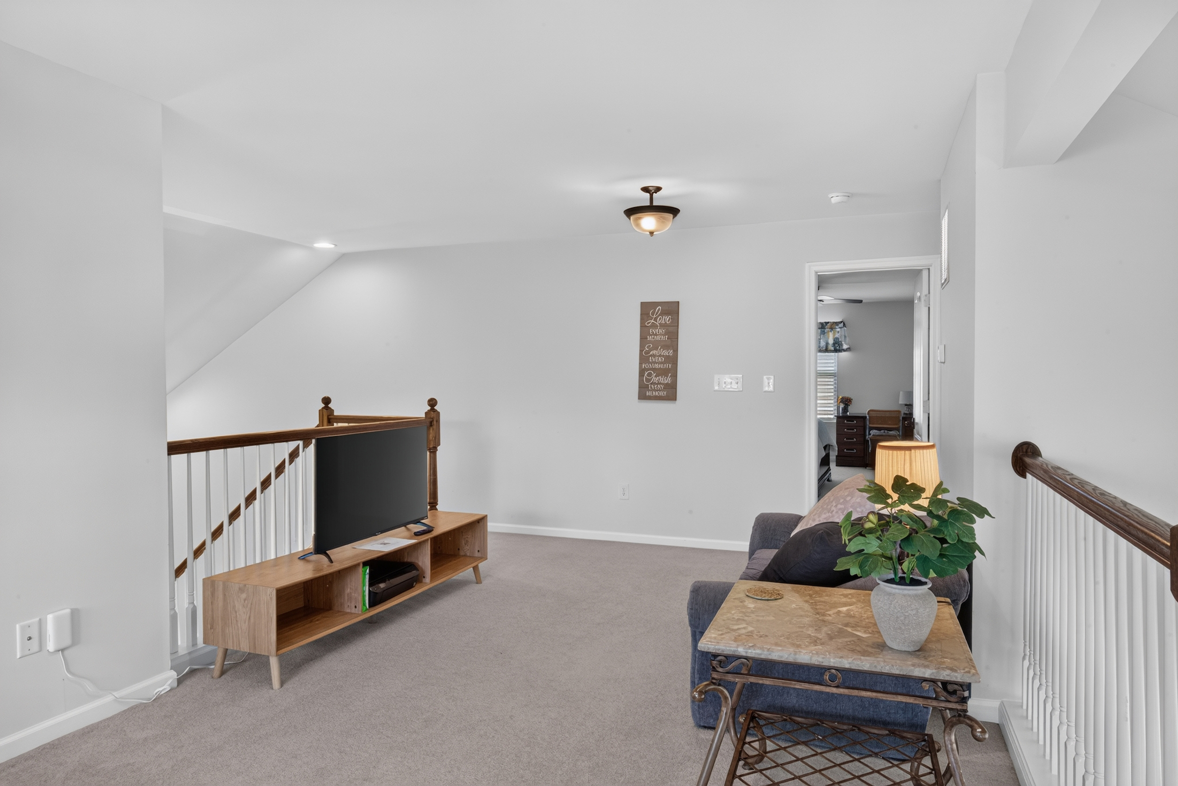Loft seating adds a second living room