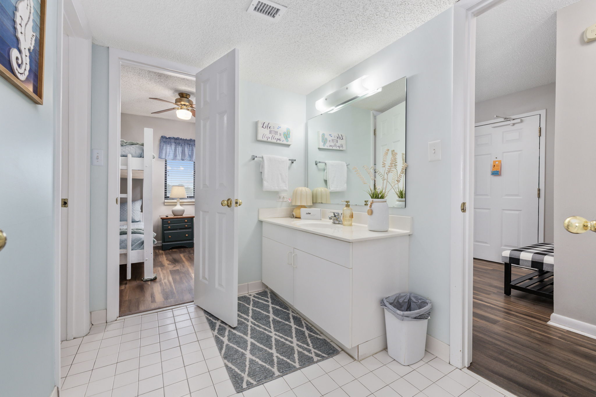 Jack & Jill Bathroom connected to the  third & fourth bedrooms