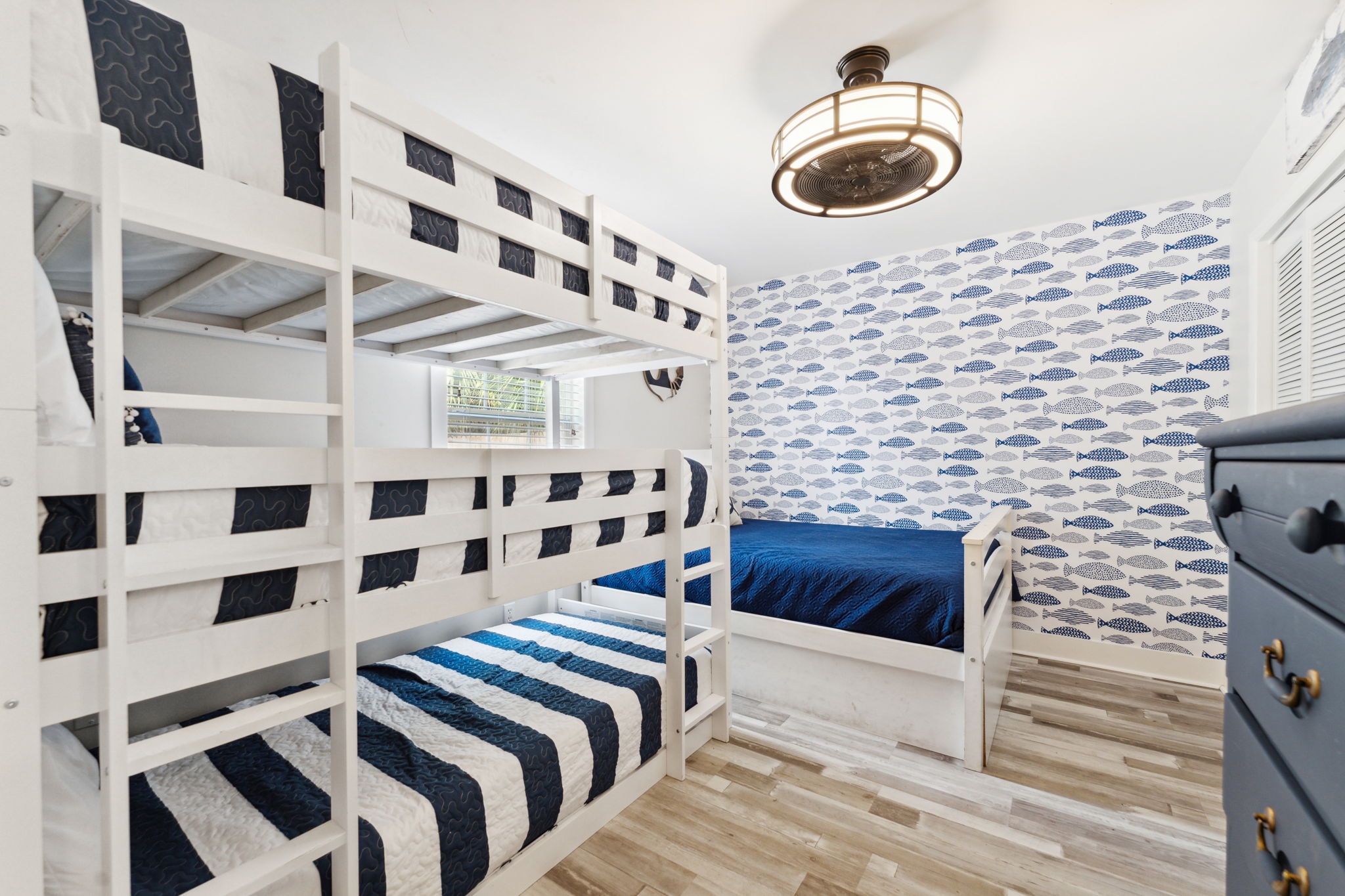 Get ready to take the beach house adventure to the next level with these TRIPLE BUNK BEDS! Take a power nap or sleep tight with dreams of your next beach quest..