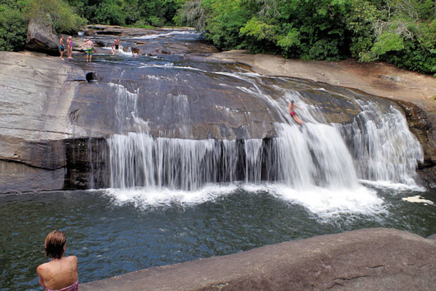 Famous "Sliding Rock"  in nearby Brevard