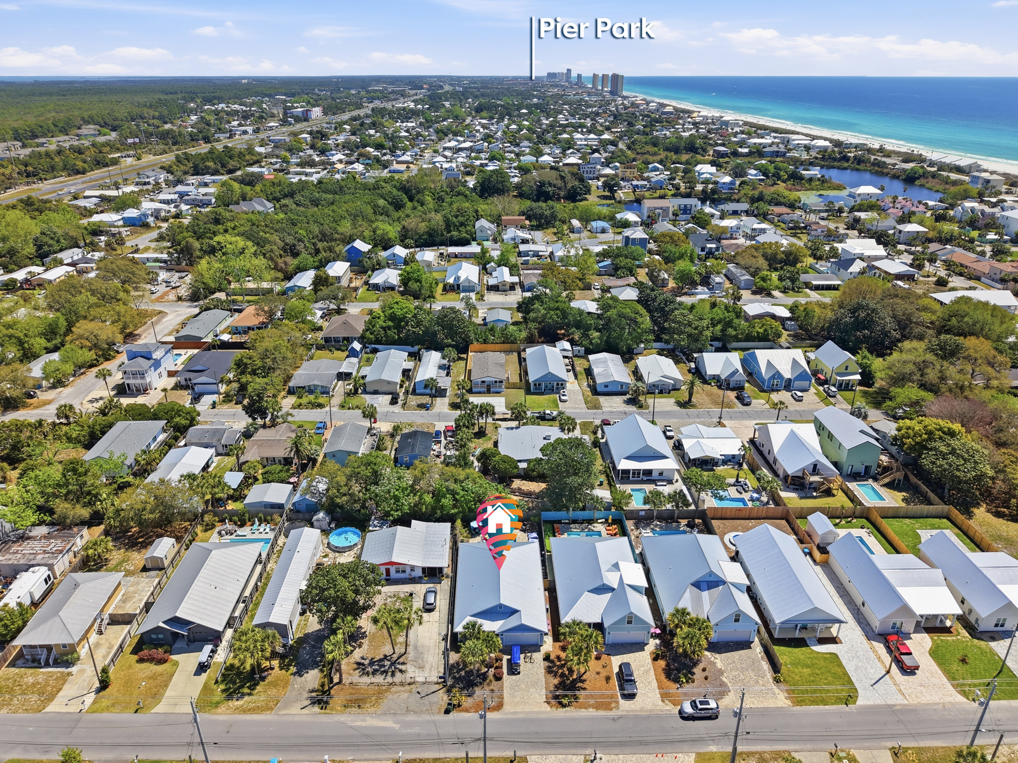 Just a 5-minute drive from Pier Park.