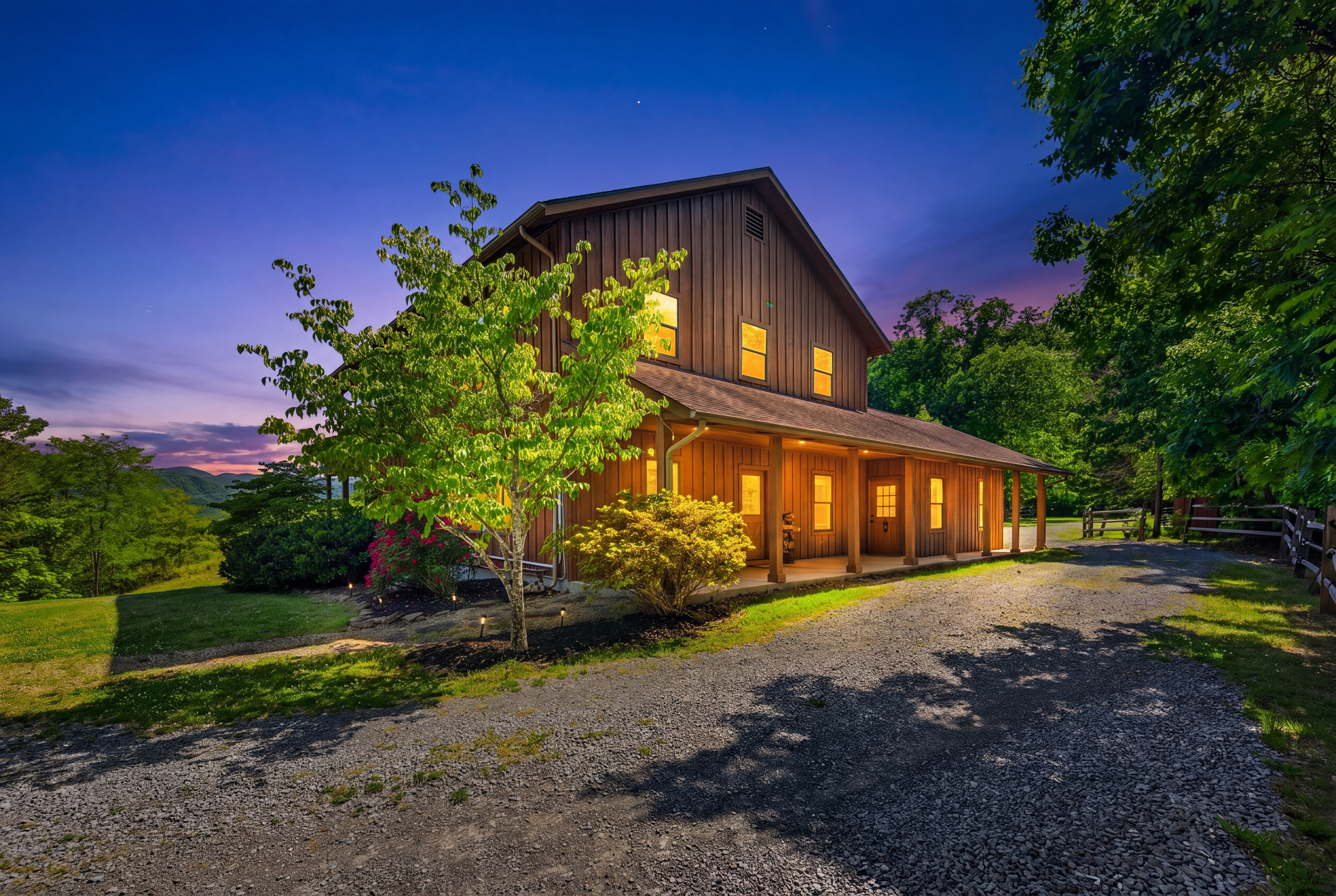 Night View Front Exterior