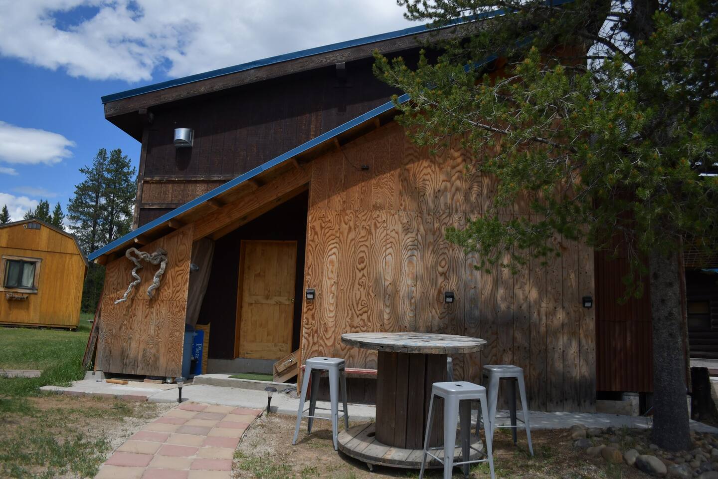 This is the entrance to the loft. Outdoor picnic area
