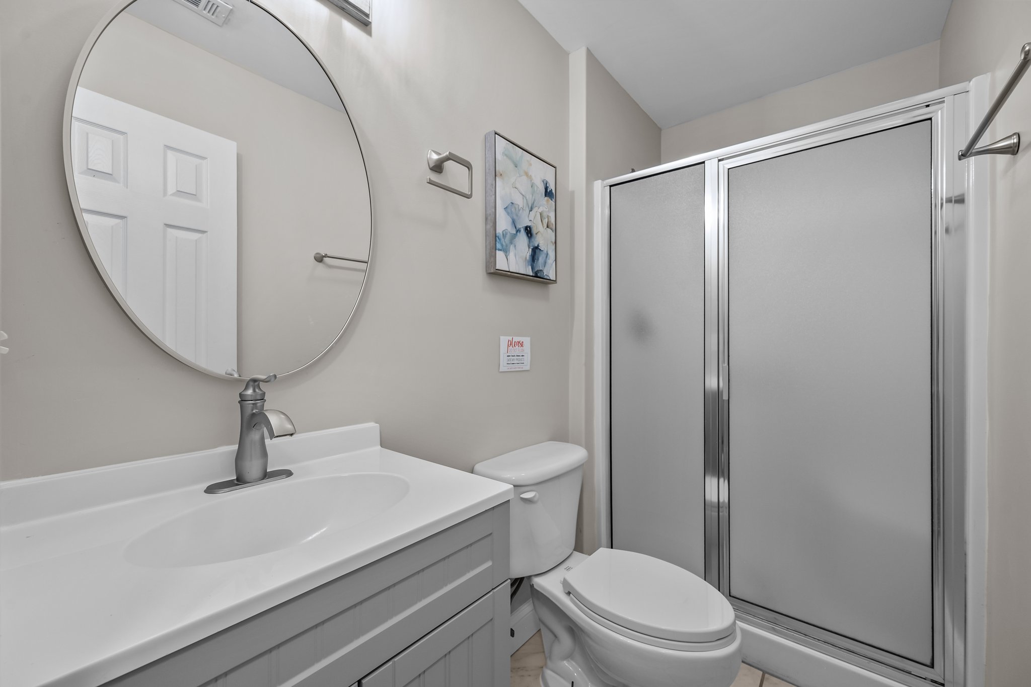 Full bathroom with walk in shower
