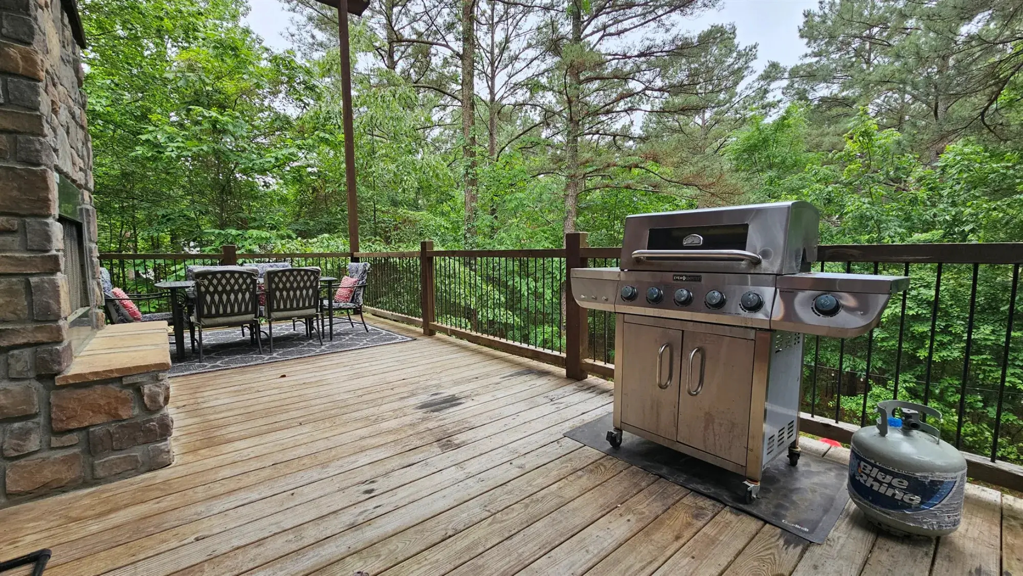 Deck with Grill: Sizzle up dinner while soaking in serene forest views on your private deck!