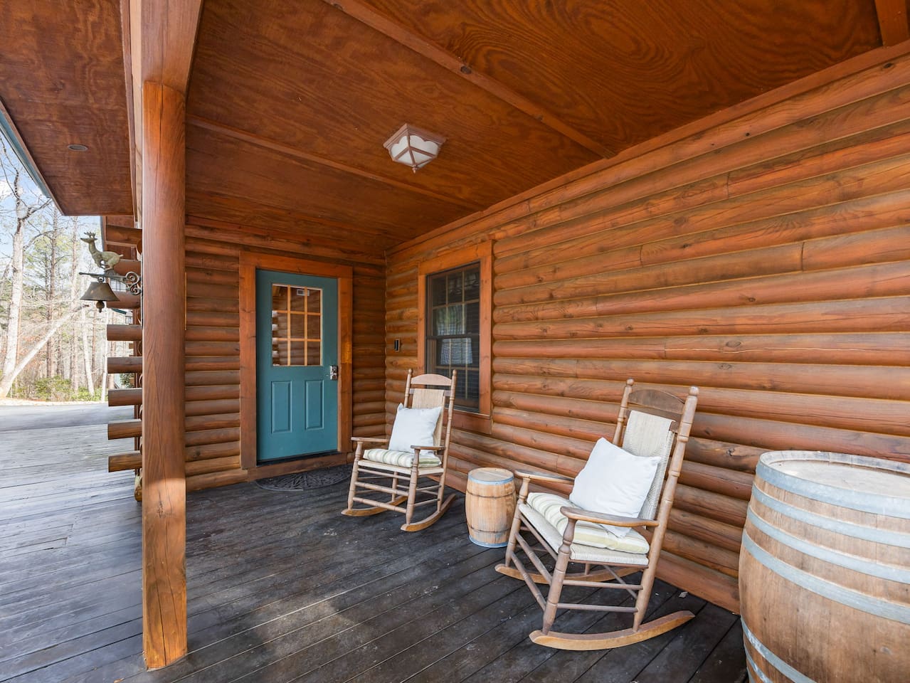Front porch of the cabin