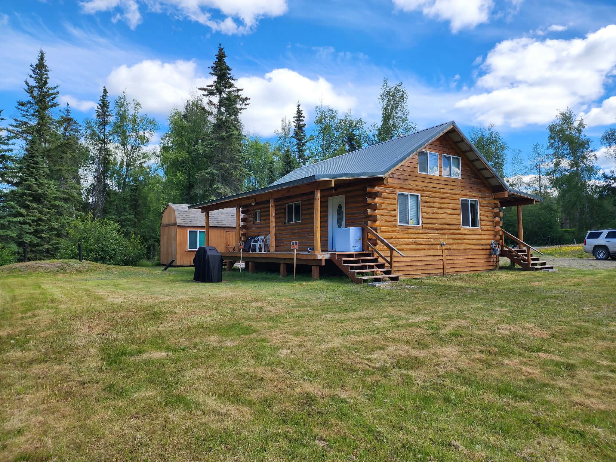 Back of Cabin and Back Yard