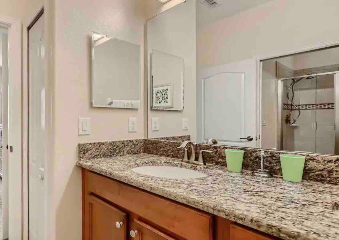 Private bathroom with the first bedroom