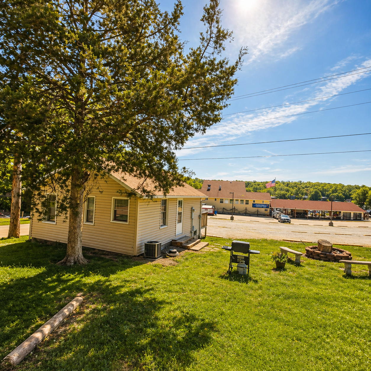 Bungalow #6 Grill area and Firepit