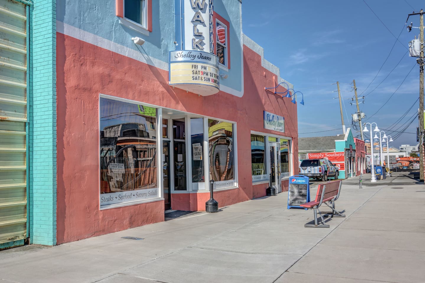 Lots of fun shops, rides, and restaurants at the CB Boardwalk!