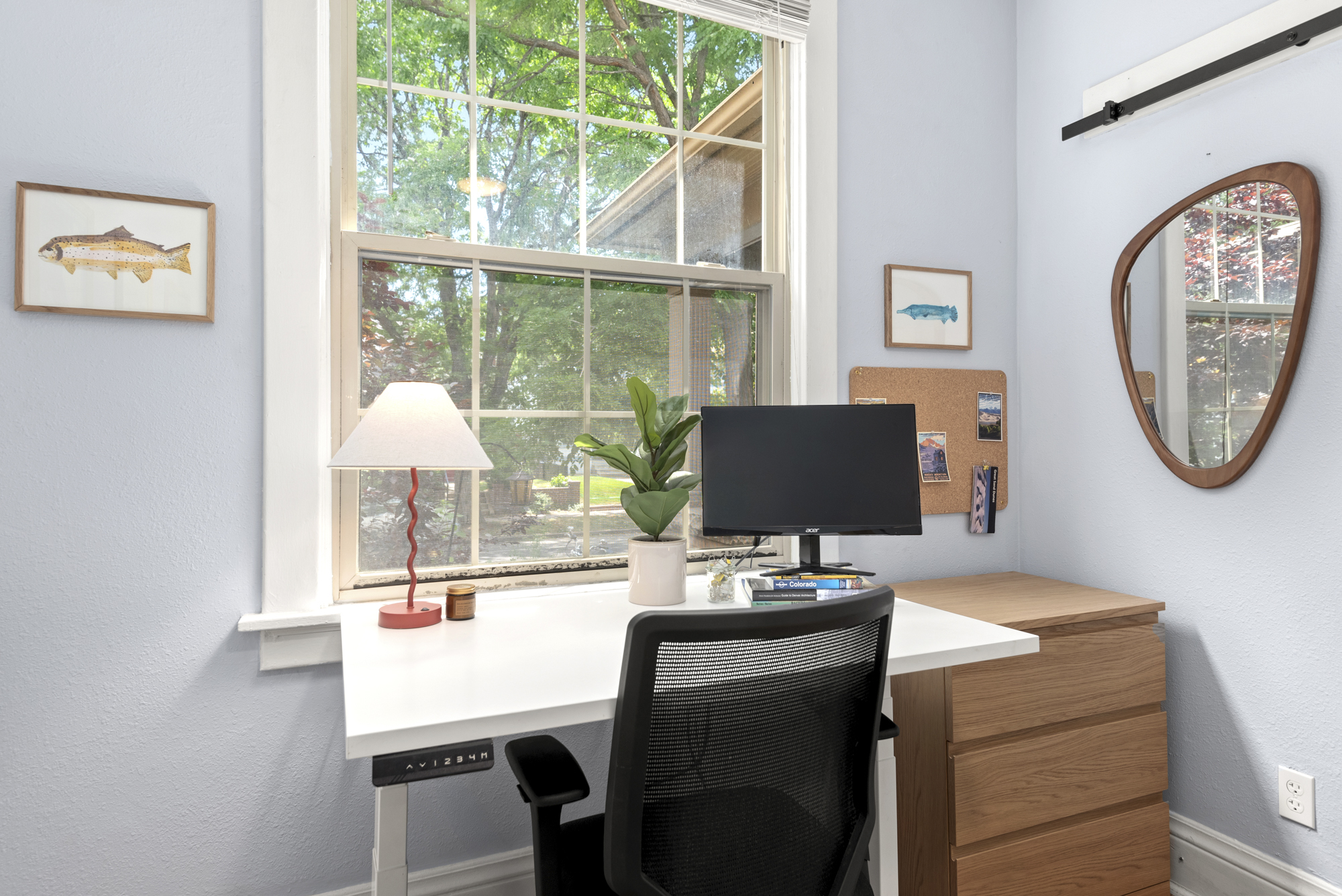 Desk w/ Extra Monitor