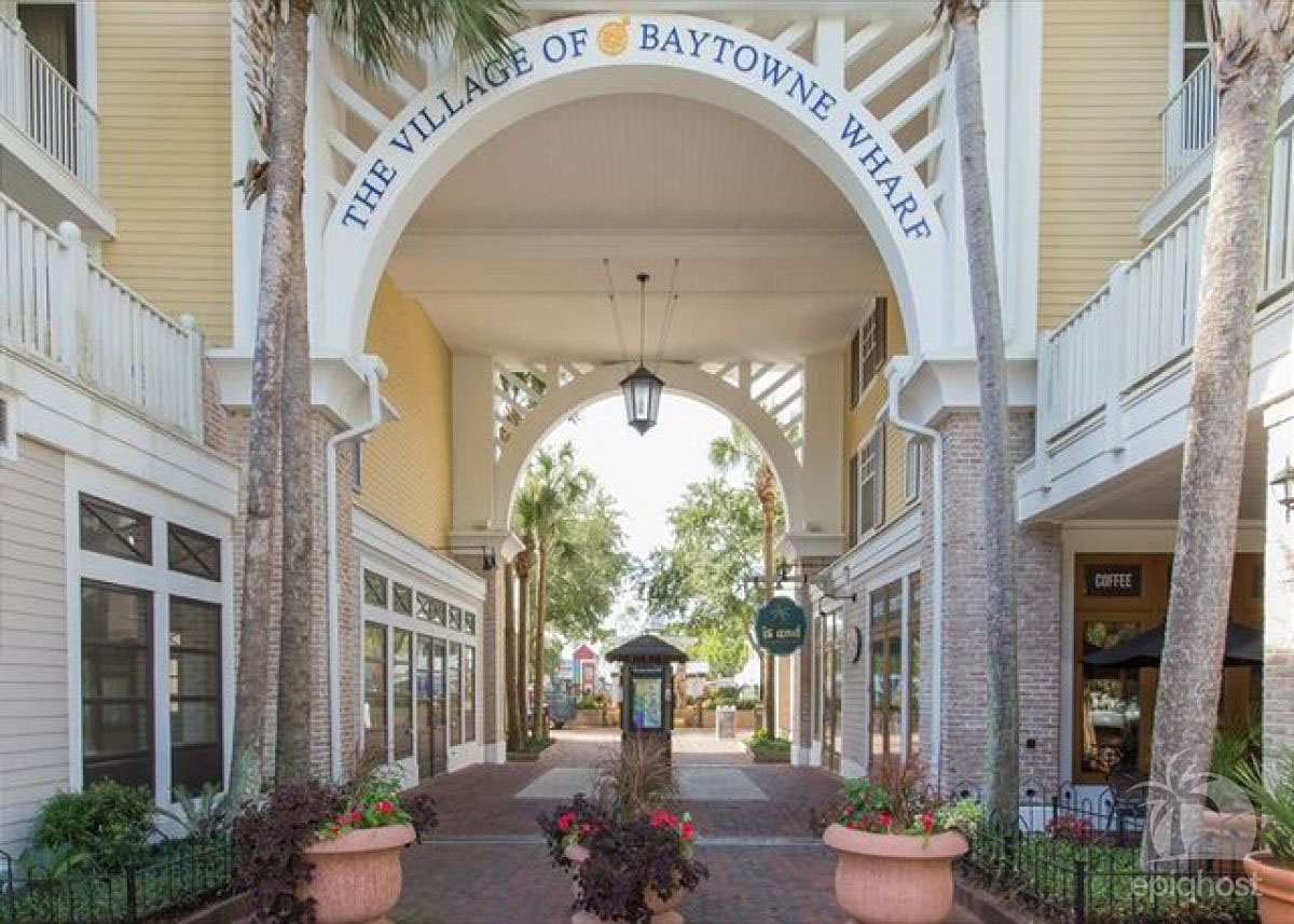 The Village of Baytowne Wharf entrance archway